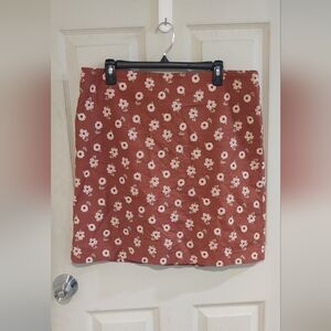 Anne Taylor Factory Orange Floral Skirt